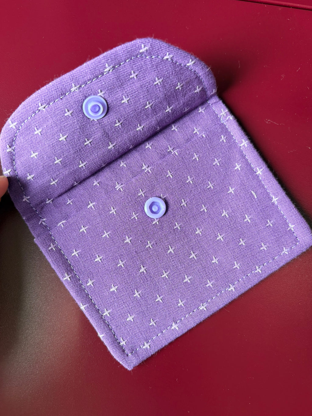 Handmade Fabric Wallet - Purple
