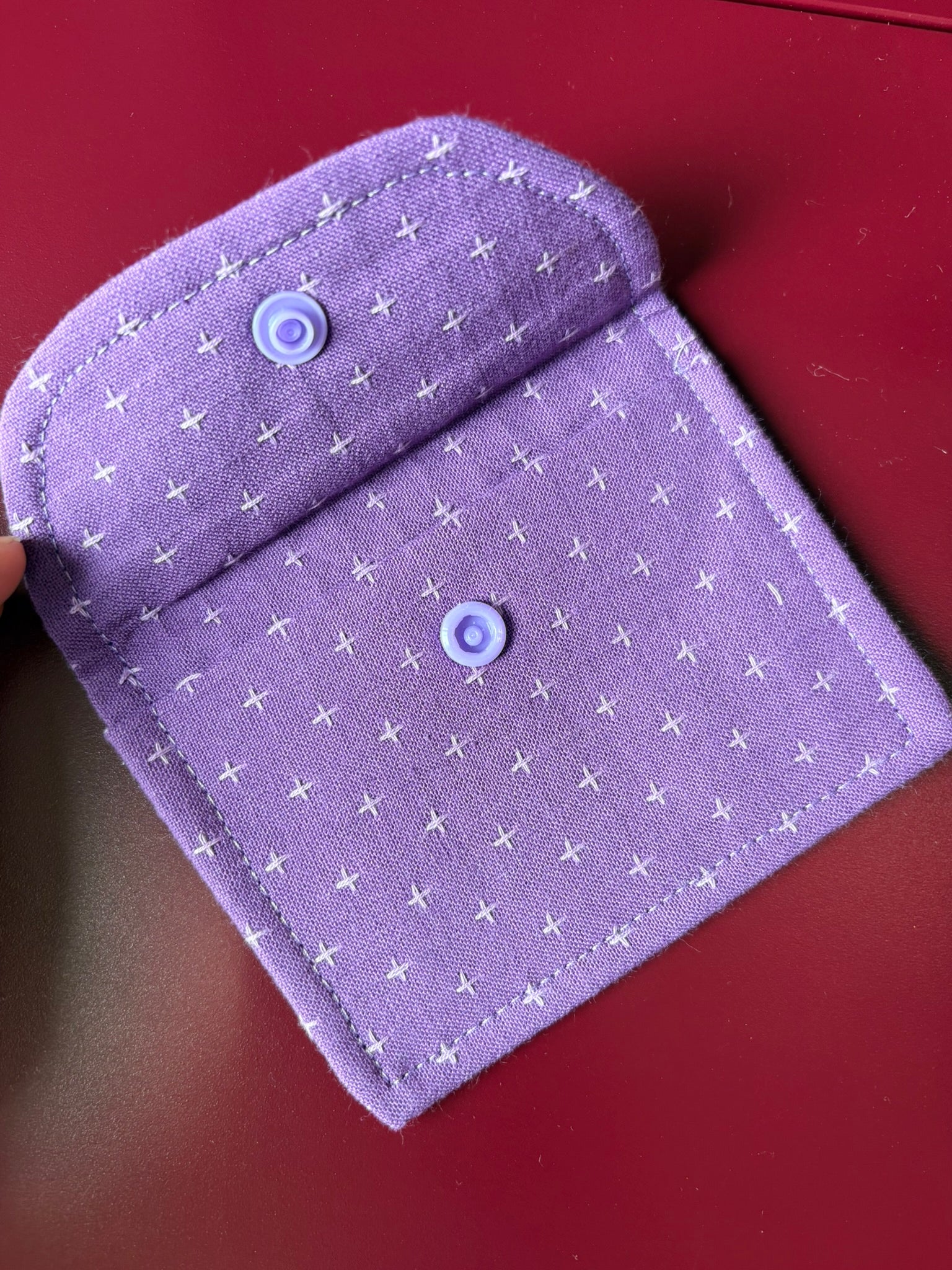 Handmade Fabric Wallet - Purple