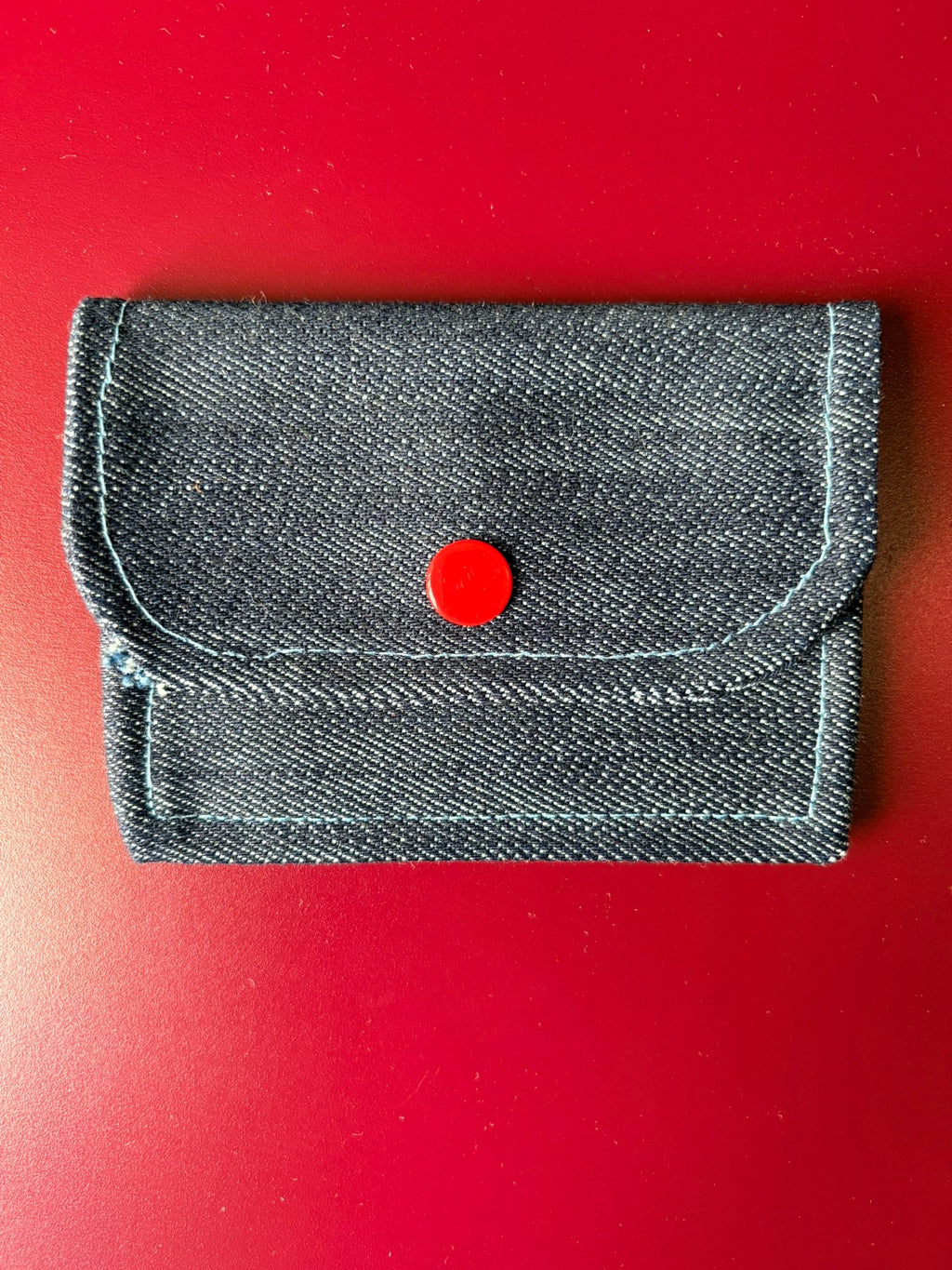 Handmade Fabric Wallet - Denim