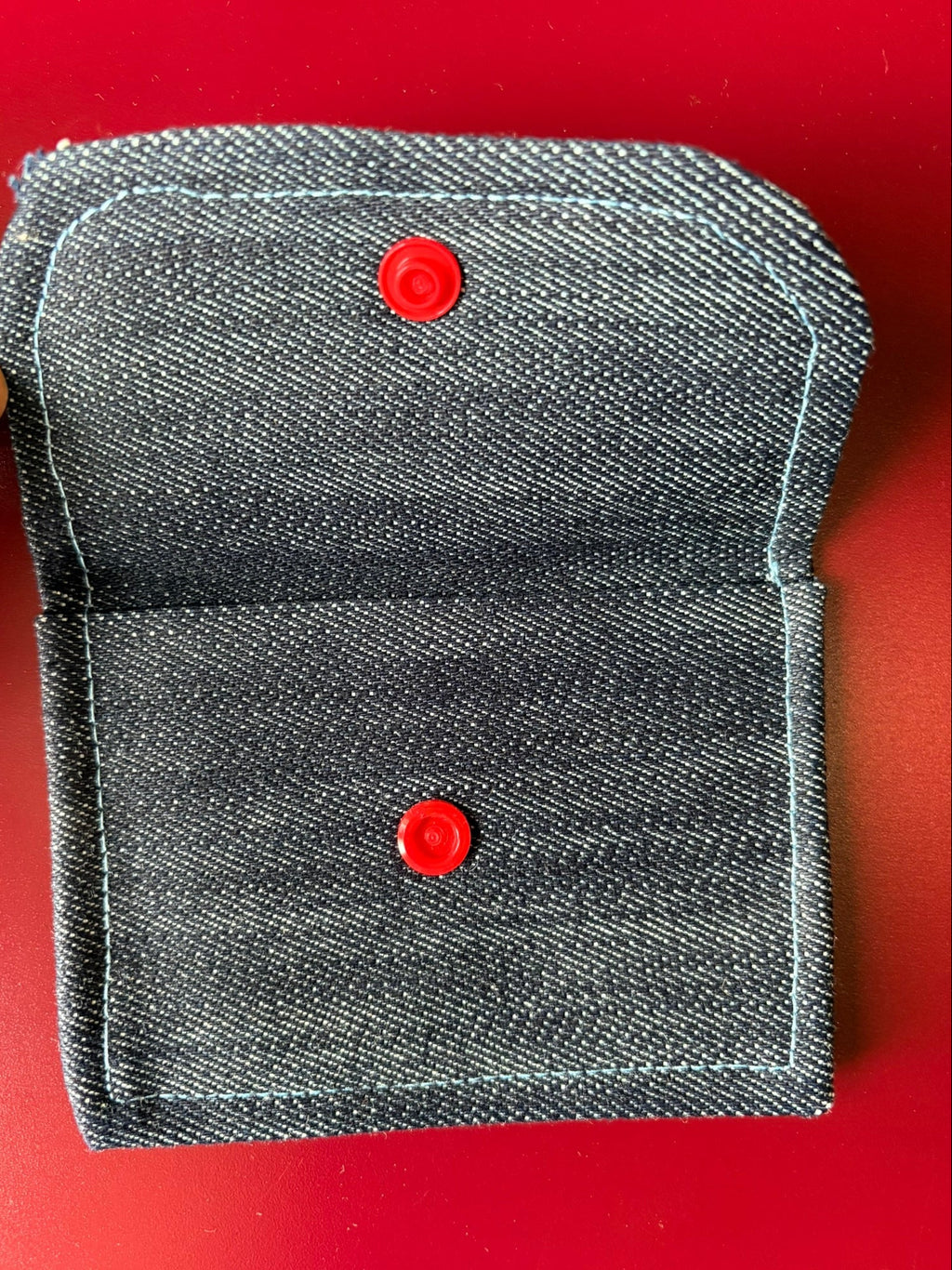 Handmade Fabric Wallet - Denim