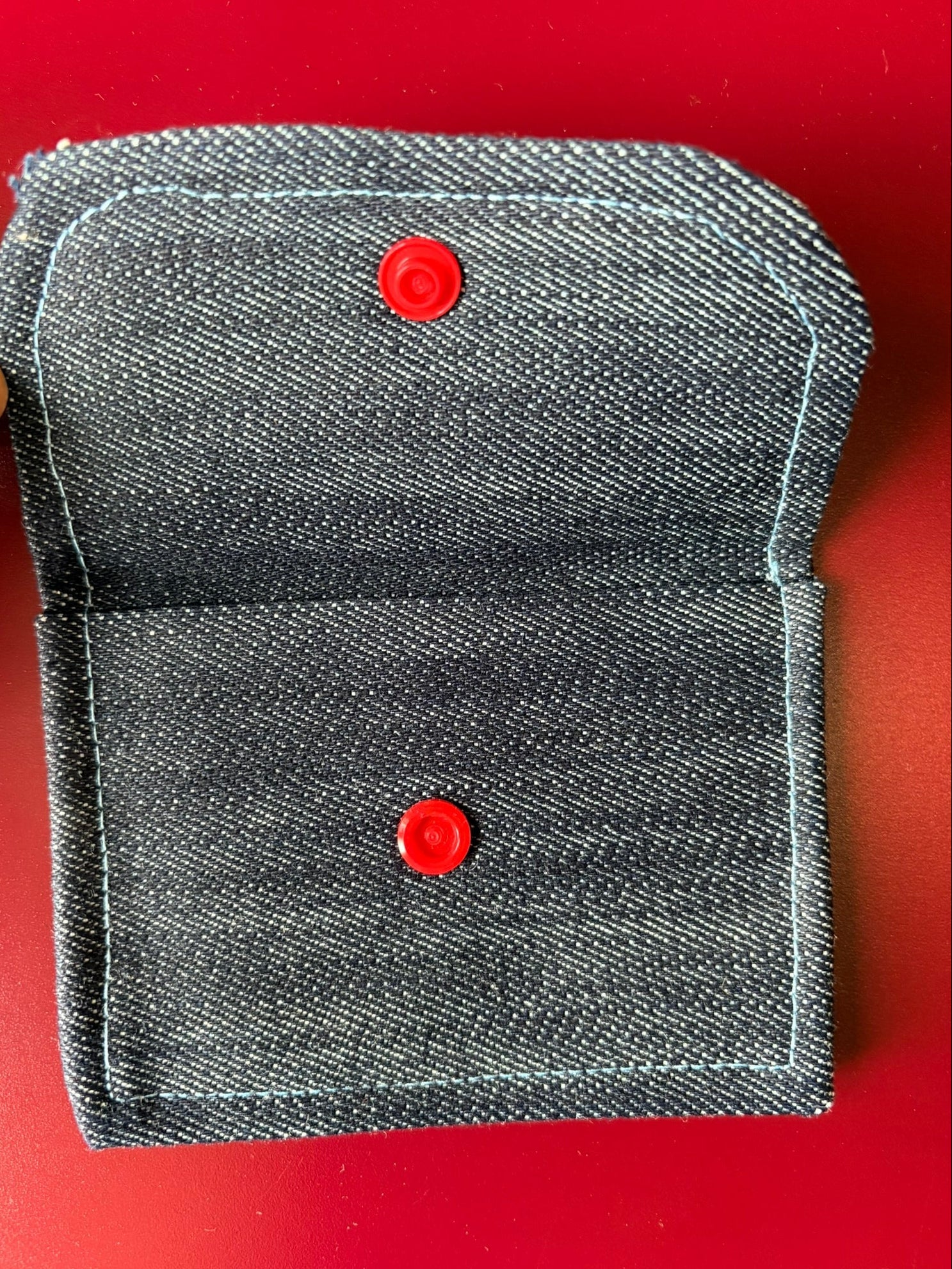 Handmade Fabric Wallet - Denim