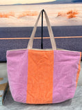 Orange & Purple Terry Cloth Beach Tote