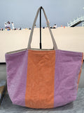 Pink Purple Terry Cloth Beach Tote